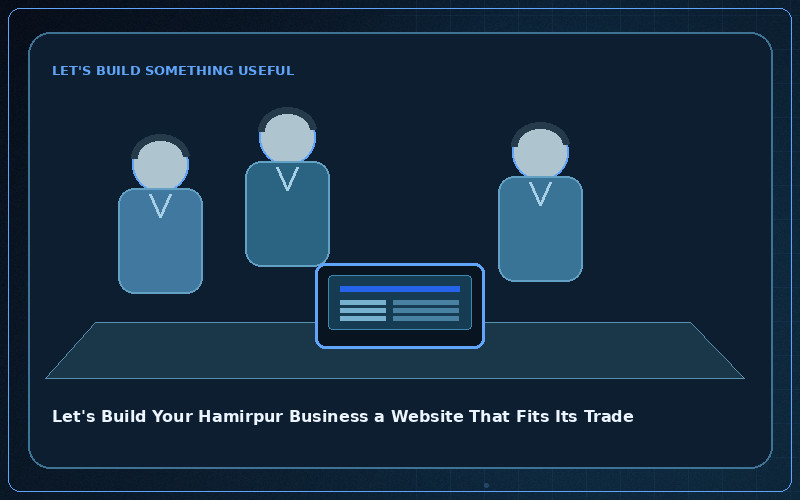 Devmixa team planning a website project for a Hamirpur business owner