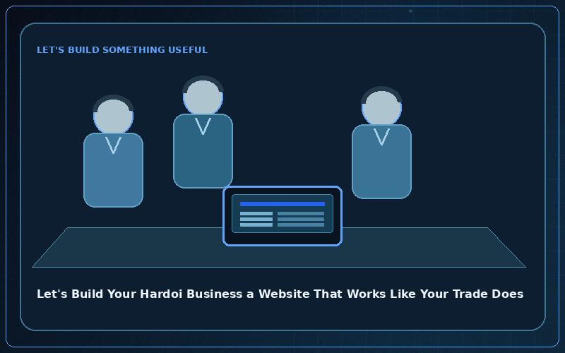 Devmixa team planning a website project for a Hardoi business owner