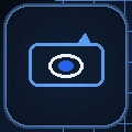 Safari zone photography icon for a Panna Tiger Reserve resort booking website