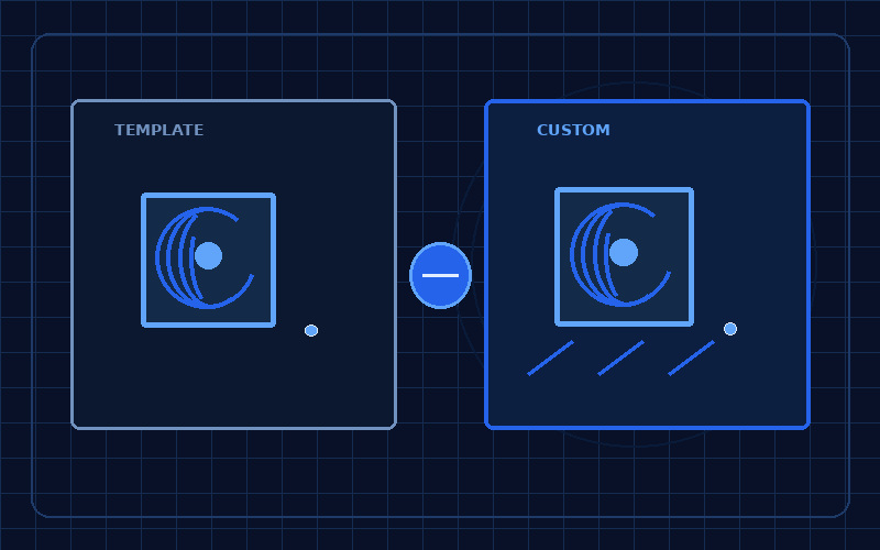 Custom website versus generic template comparison for a Saharanpur furniture showroom and wood carving export business