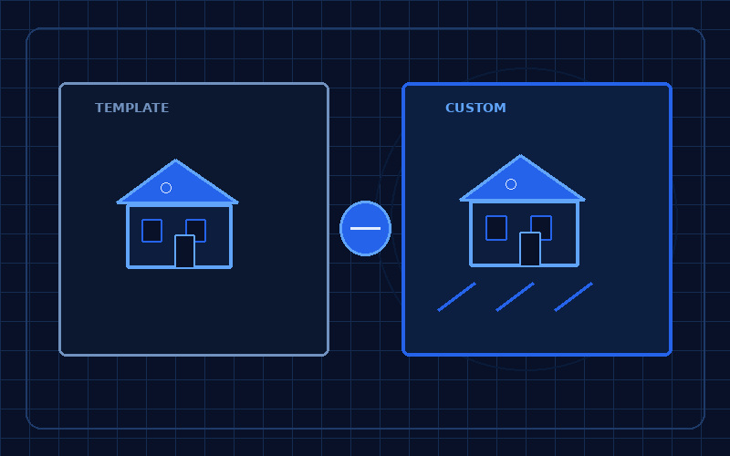 Custom website versus template website comparison for a Seoni Pench resort and NH44 hotel business