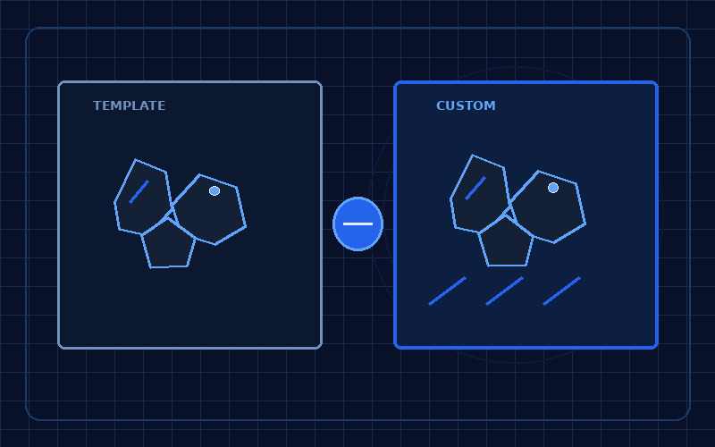 Custom website versus template website comparison for a Shahdol coal supplier