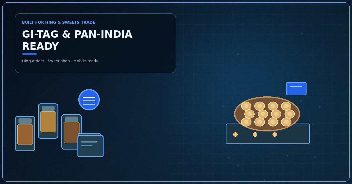 Website design company in Hathras building sites for hing spice exporters and peda sweet shops