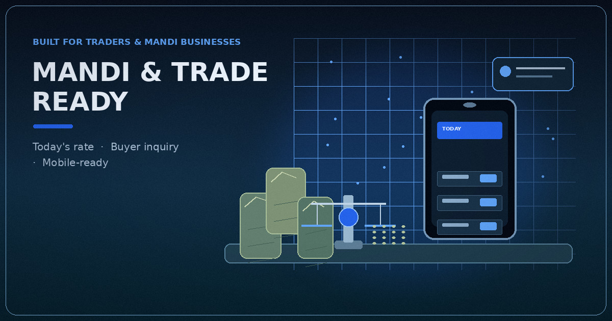 Website development company in Guna building sites for soybean mandi traders and shop owners